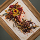 DIY beaded painting kit for creating a stunning Autumn-themed tapestry