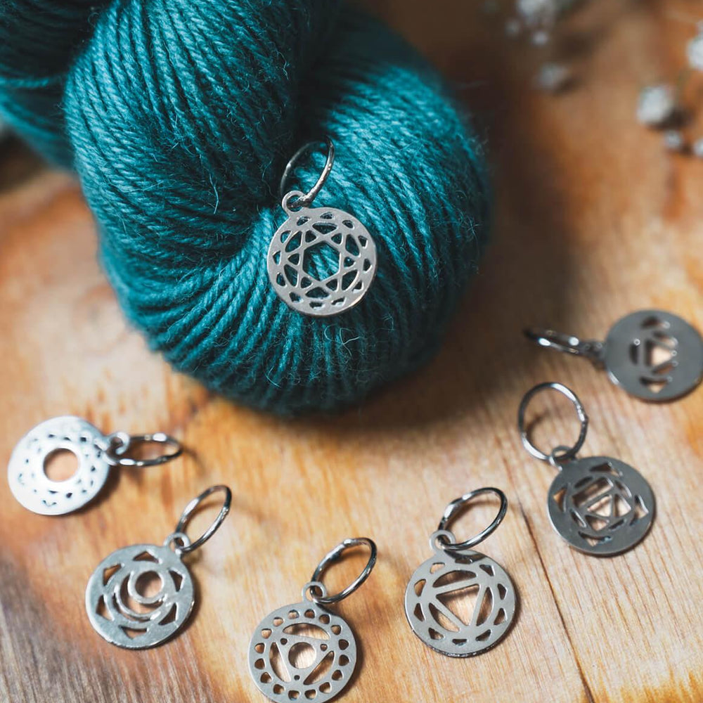 KnitPro’s Sterling Silver Plated Chakra Stitch Markers